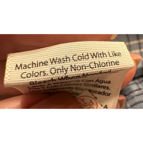 GEORGE NWT Men's Blue Plaid‎ Stretch Poplin Button Down Dress Shirt Small 34-36 - Picture 6 of 10